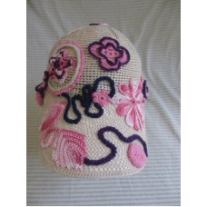 142 New Handmade Knitted Hats 22" Cap Crochet WOMEN`S BEIGE BLUE  COTTON PINK  eb-55365292